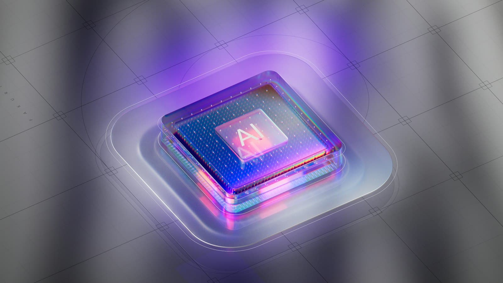 Abstract object with purple light